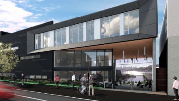 The Fremont NorthShore office building will have a ground-floor cafe facing a new pedestrian mews.